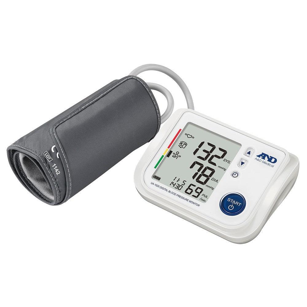 A&D Medical UA-1020 Upper Arm Blood Pressure Monitor with Atrial Fibrillation Screening & Medium Cuff