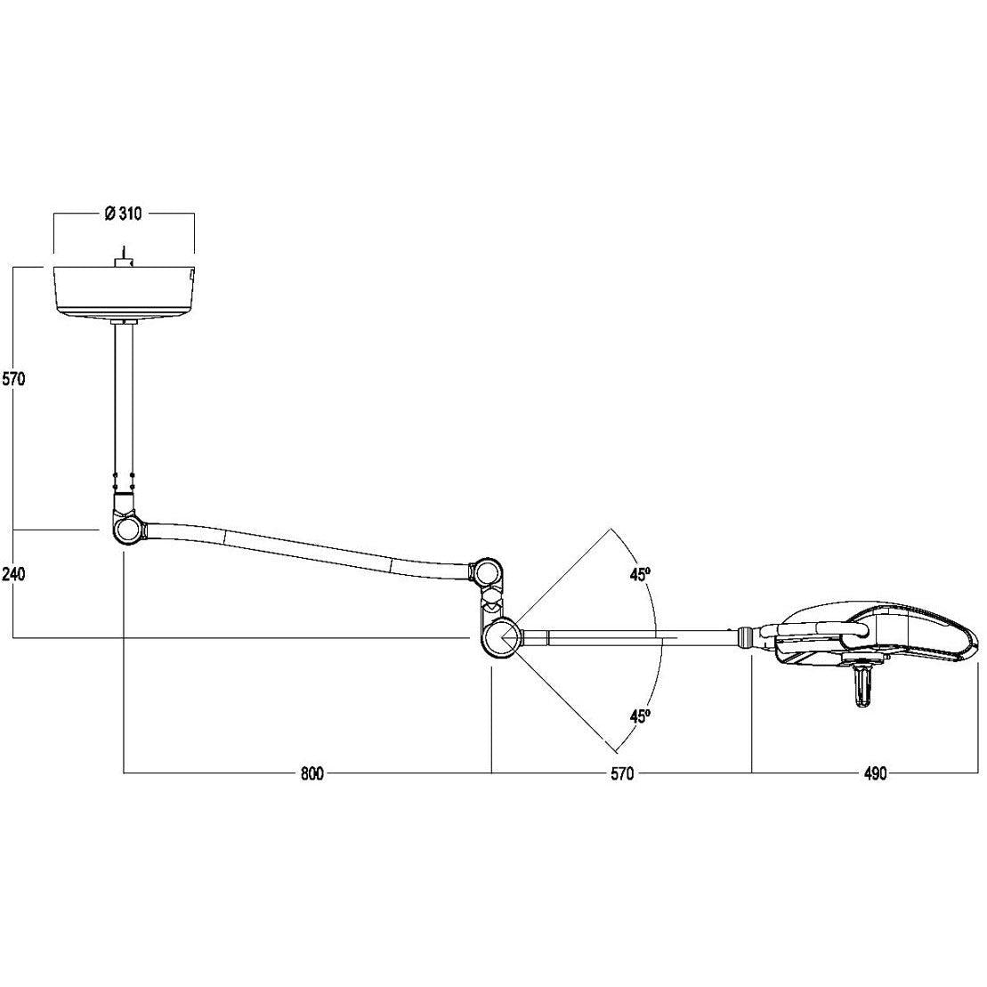 Aim-HI 700 LED Ceiling Examination Light