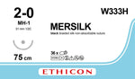 Silk Blk 75cm M3 Usp2/0 Sgle Arm Mh-1 - Box Of 36