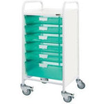 Sunflower Vista 55 Trolley - 3 Single, 2 Double Trays - Green