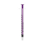 1ml Syringe Purple Plunger x 100