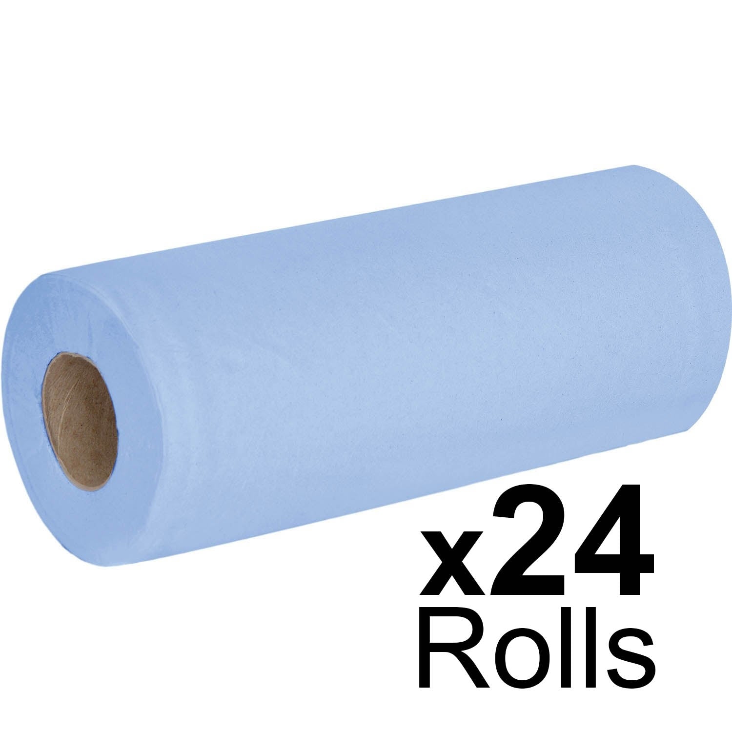 2 Ply Essentials Blue Hygiene Couch Roll - 40m x 250mm - x24