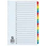 20-Part A-Z Index Multi-Punched Polypropylene White A4