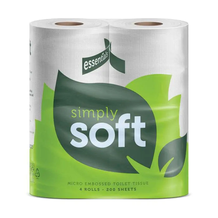 2ply Toilet Roll 4pk x 200sht x 48