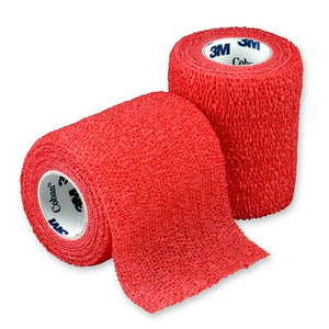 3M Coban Self-Adherent Bandage - Red - 7.5cm x 4.5m x 24