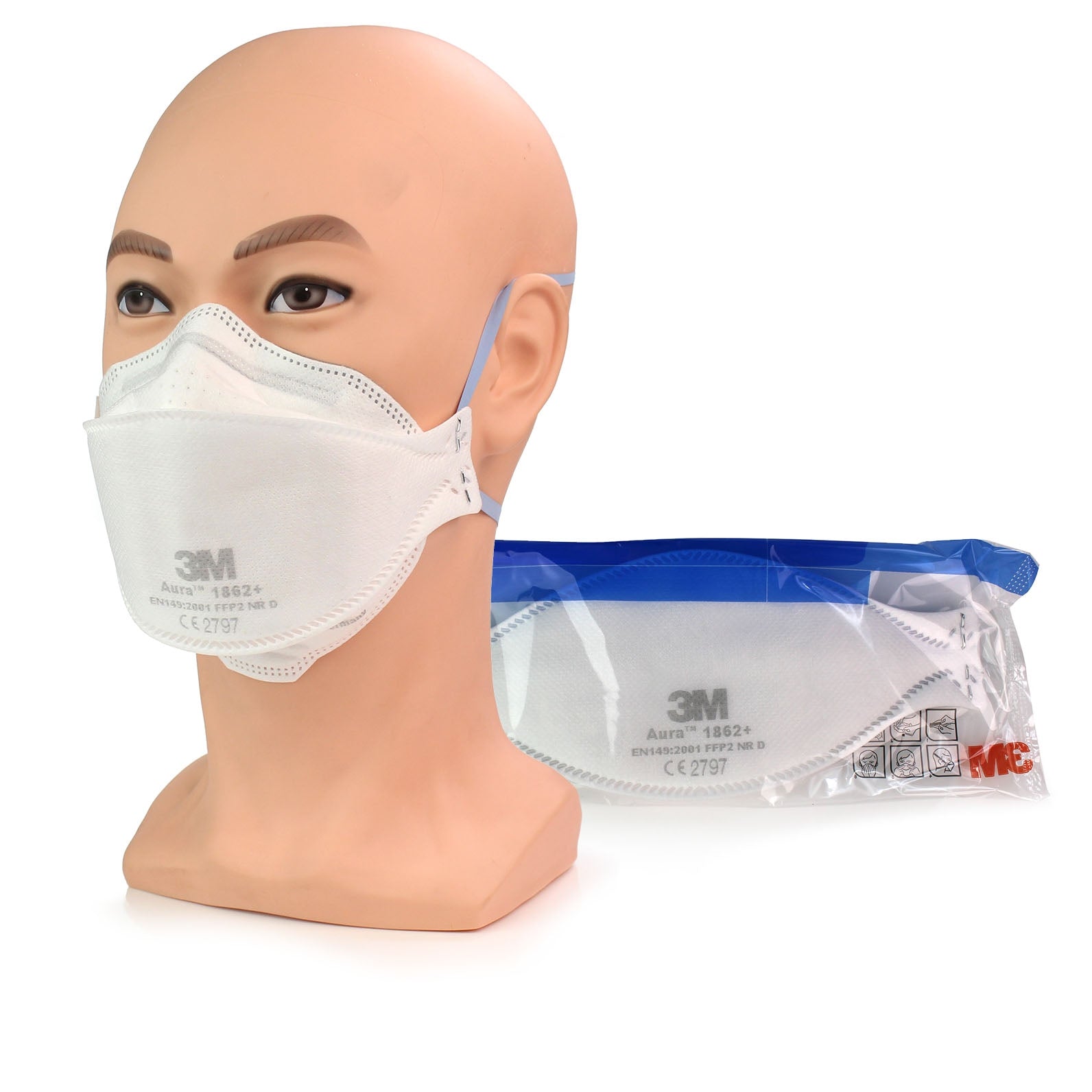 3M™ 1862+ Aura™ FFP2 [+IIR] Healthcare Respirator Mask x 20