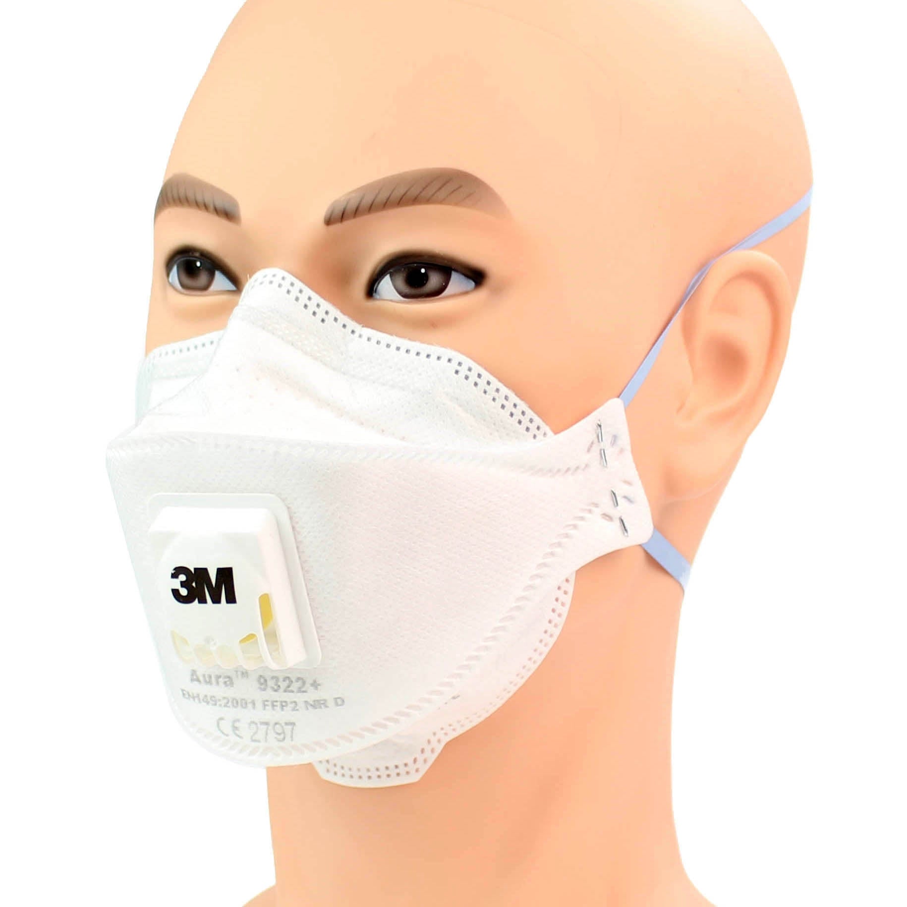 3M™ Aura™ 9322+ FFP2 Valved Respirator Face Mask - Box of 10