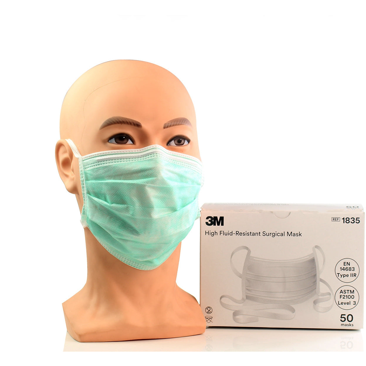 3M™ High Fluid Resistant Surgical Mask - Type IIR - 1835