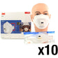 3M™ Particulate Respirator Face Mask FFP3 Valved - 9332+ - Box of 10