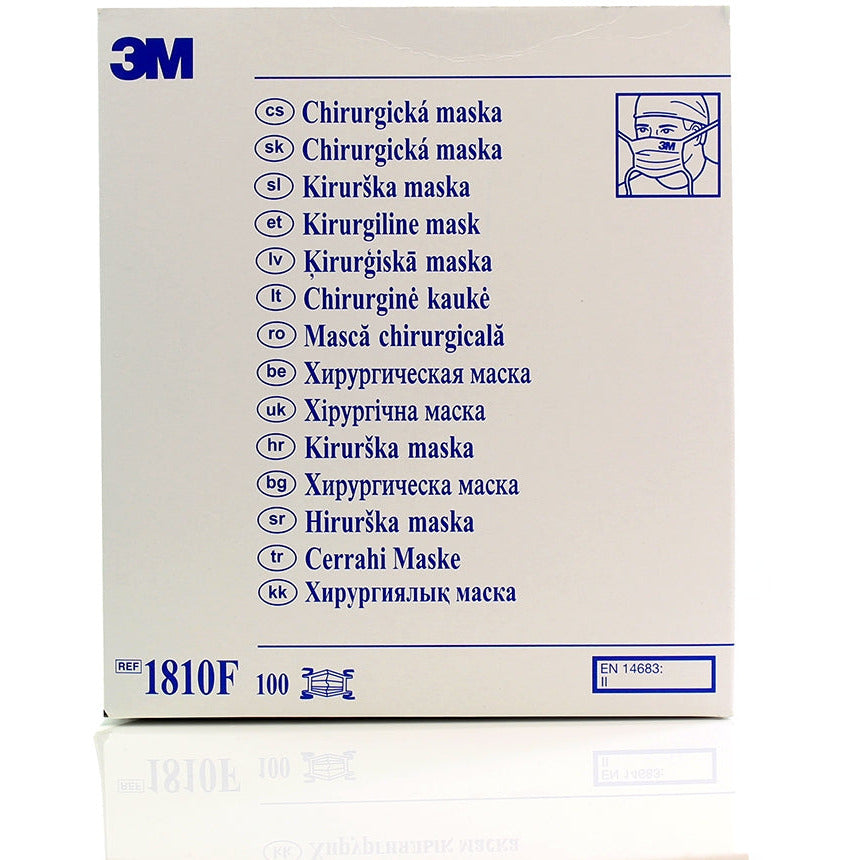 3M™ Tie-On Fluid Resistant Surgical Mask Type II 1810F - Box of 100