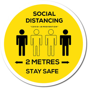 400mm Social Distancing Floor Sticker - Pack of 5