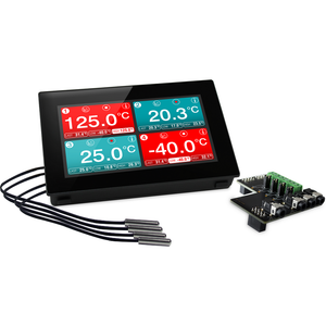 4.3” Capacitive touch display with 4 channel temperature data logging application