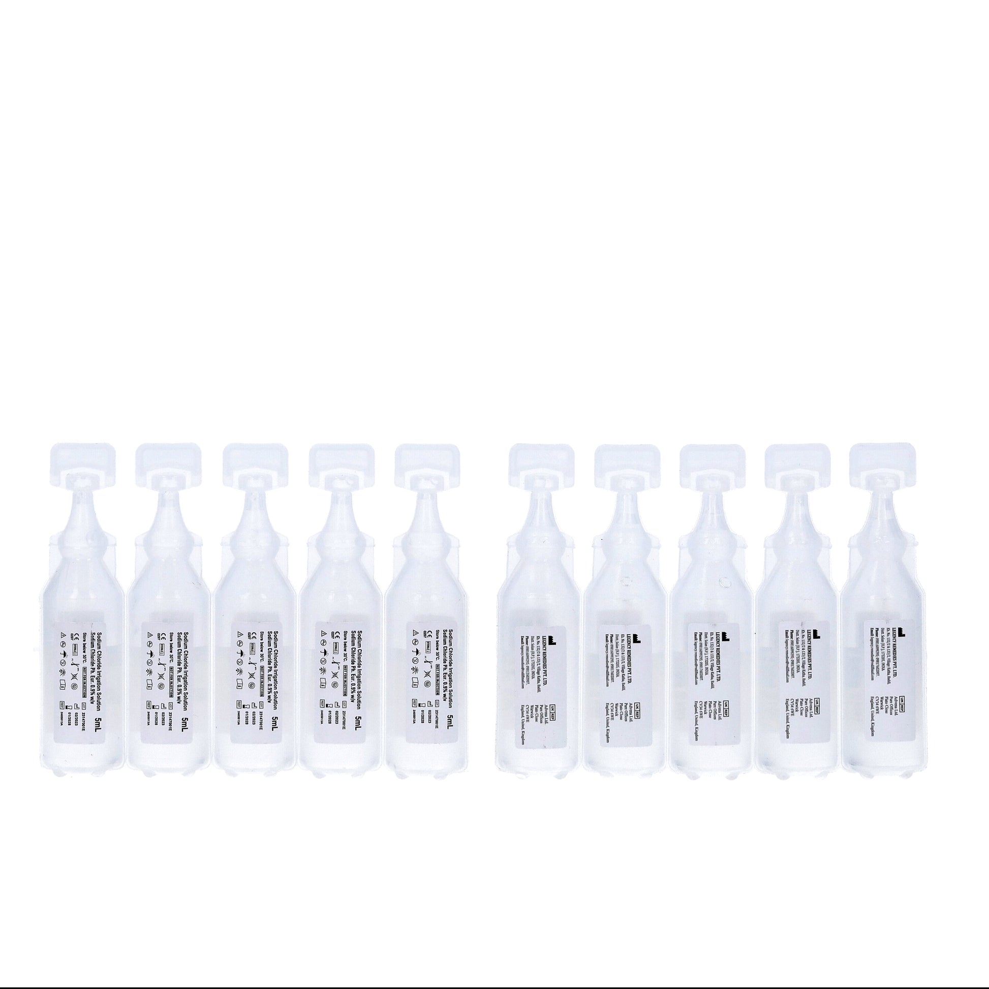 5ml Sodium Chloride Eye Wash Solution - pack of 10