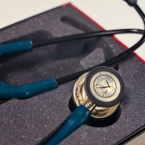 Littmann Cardiology IV Diagnostic Stethoscope: Champagne & Caribbean Blue 6190