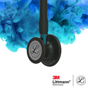 Littmann Cardiology IV Diagnostic Stethoscope: Black & Black - Blue Stem 6201