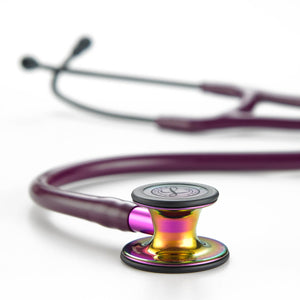 Littmann Cardiology IV Diagnostic Stethoscope: High Polish Rainbow & Plum - Violet Stem 6239