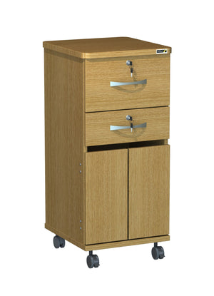 Axis Bedside Locker - Locking Top and Middle Draw - Bottom Doors