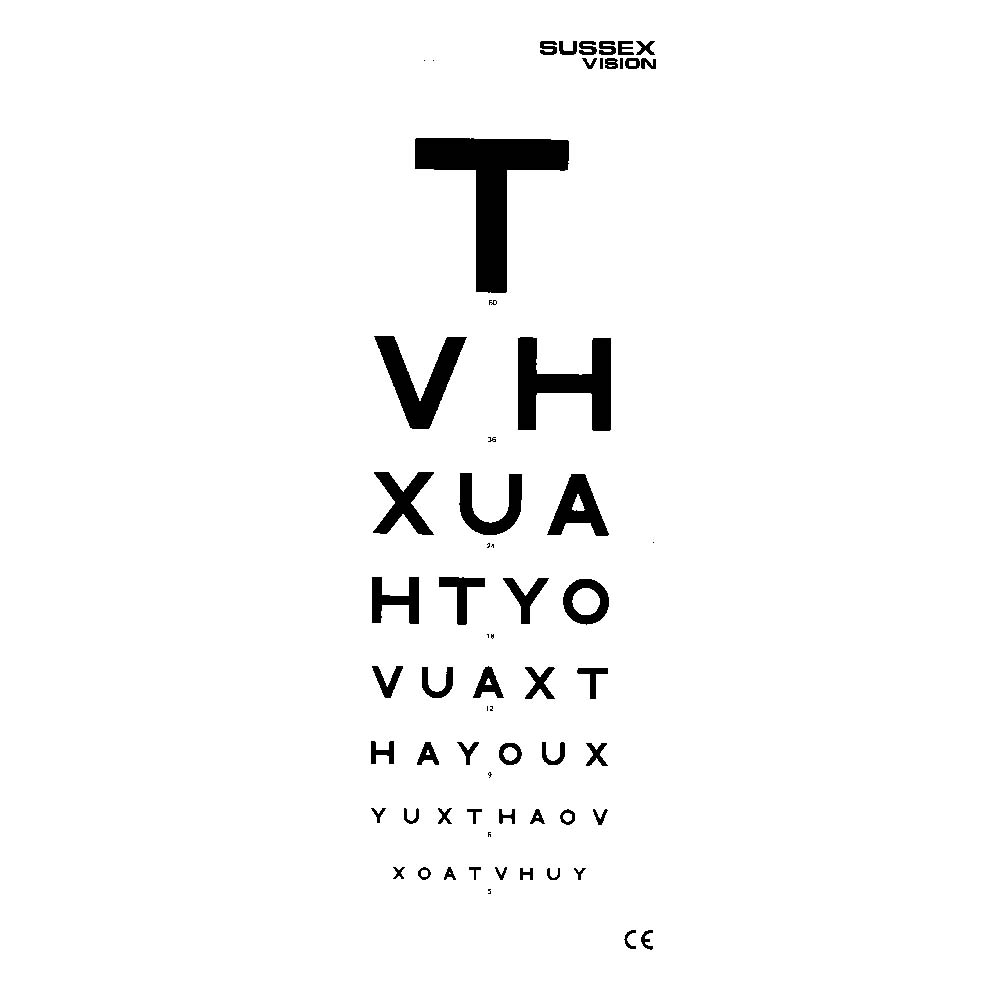 6m Test Chart with Patient Hand Card