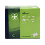 7.5cm x 7.5cm Relipore Adhesive Dressing Pads Sterile - Box of 50