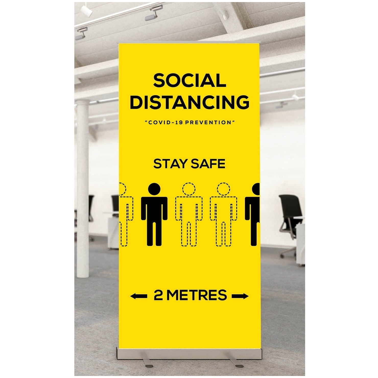 800mm Social Distancing Roller Banner