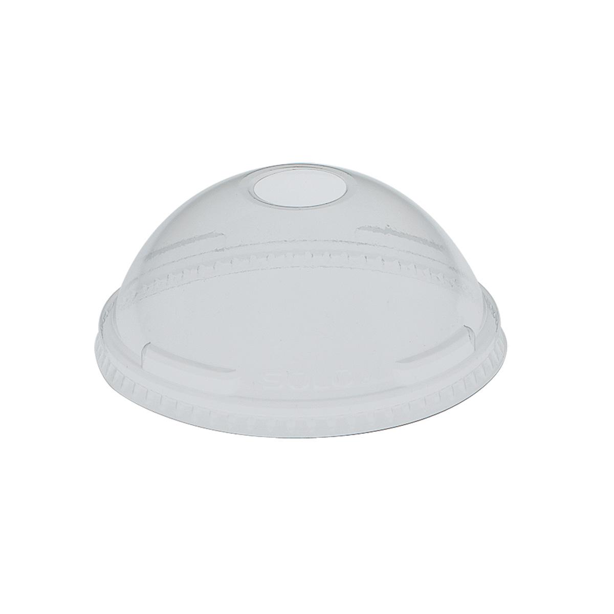 9-20oz Ultraclear Dome Lid with Hole per 100