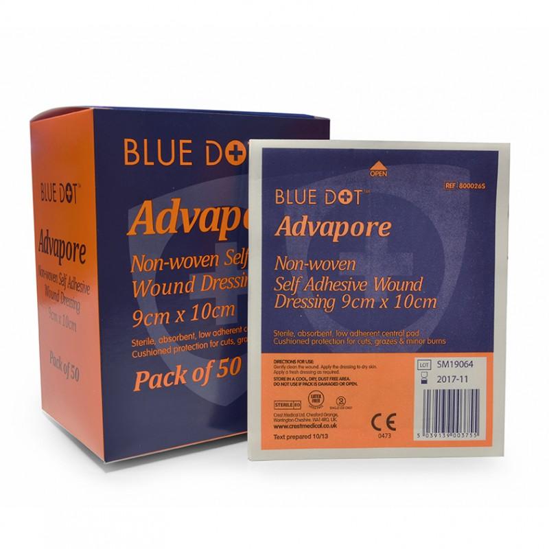 Advapore Fabric Non-Woven Adhesive Wound Dressing 5cm x 7.2cm (Box 50)