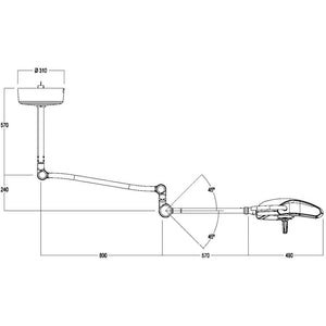 Aim-HI 700 LED Ceiling Examination Light