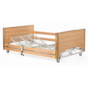 Alerta Lomond Floor2 Electric Hi-Lo 4 Section Profiling Bed - Walnut