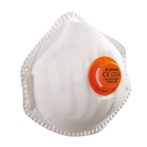 Alpha Solway FFP2 Face Mask Valved - Box of 10 [Not Reuseable]