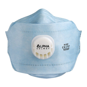 Alpha Solway FFP2 Face Masks Valved - Box of 20 [Not Reuseable]