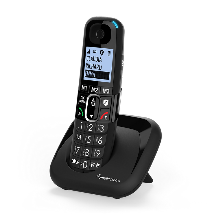 Amplicomms BigTel 1502 Black Duo - Cordless Phone