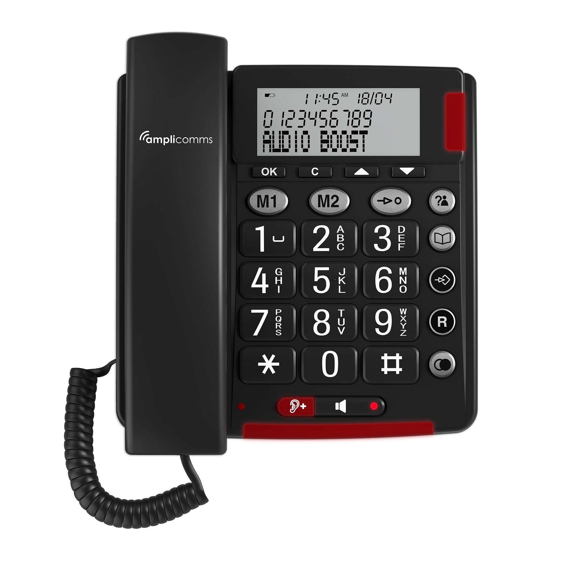 Amplicomms BigTel 48 Plus Black - Corded Phone