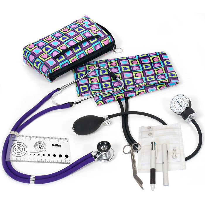 Aneroid Sphygmomanometer, Stethoscope & Accessories Nurse Kit