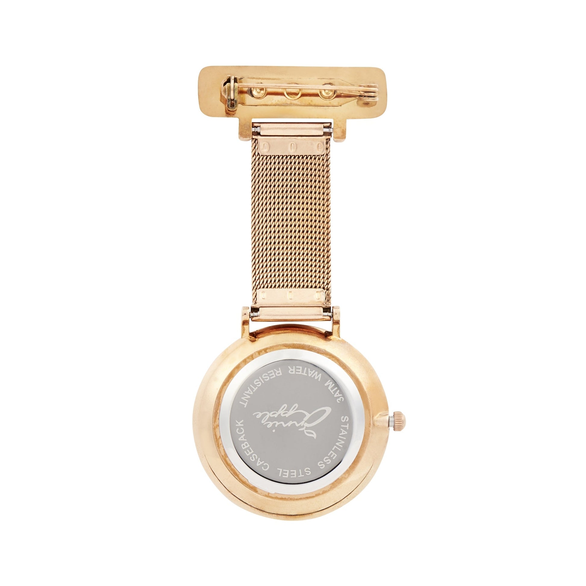 Annie Apple Nurses Fob Watch - Aurora - Rose Gold - Mesh - 35mm