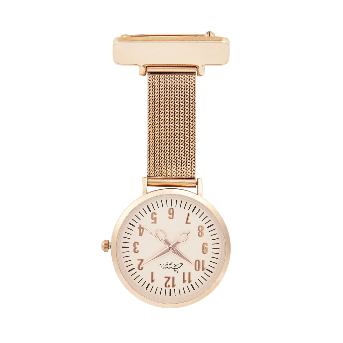 Annie Apple Nurses Fob Watch - Aurora - Rose Gold - Mesh - 35mm