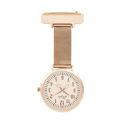 Annie Apple Nurses Fob Watch - Aurora - Rose Gold - Mesh - 35mm