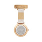 Annie Apple Nurses Fob Watch - Aurora - Rose Gold/Grey - Leather - 35mm