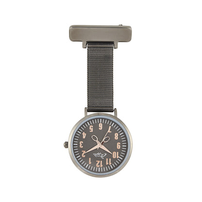 Annie Apple Nurses Fob Watch - Aurora - Rose Gold/Gunmetal - Mesh - 35mm