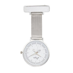 Annie Apple Nurses Fob Watch - Aurora - White/Silver - Mesh - 35mm