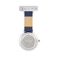 Annie Apple Nurses Fob Watch - Aurora - White/Silver/Navy - Leather - 35mm