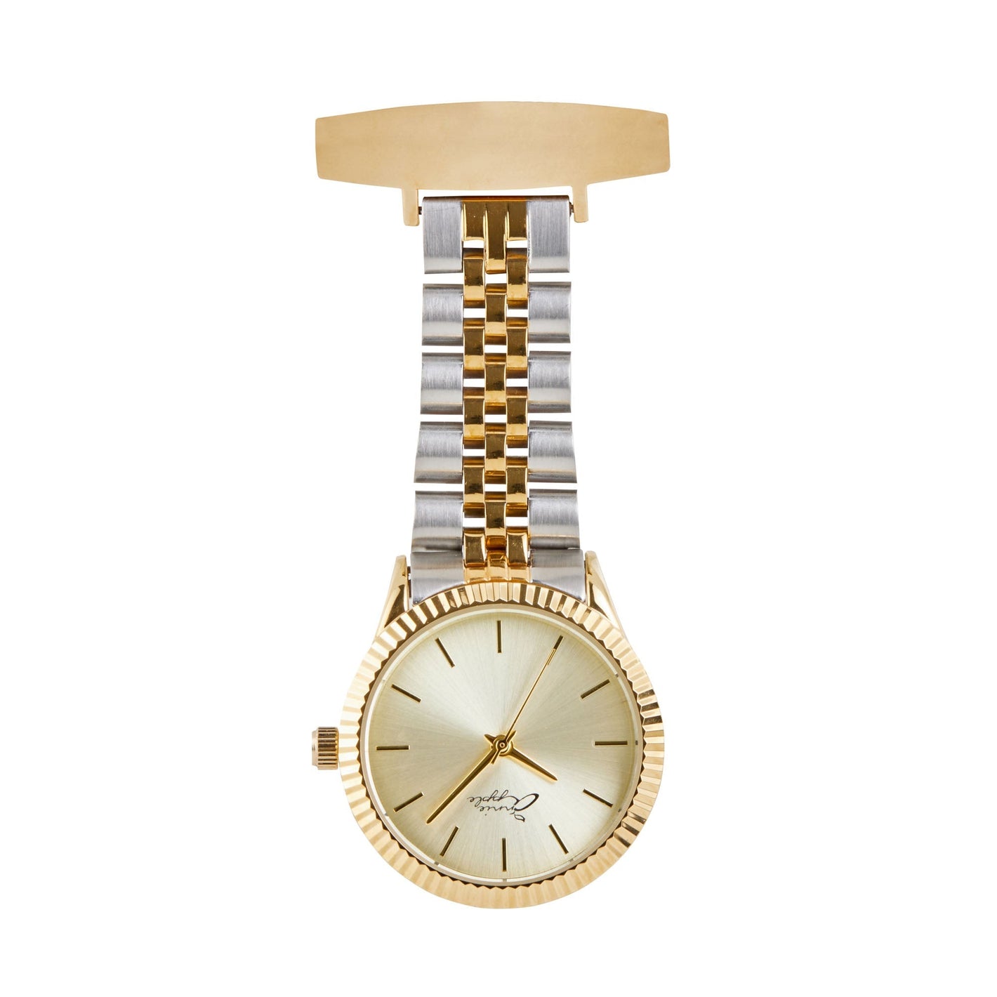 Annie Apple Nurses Fob Watch - Callista - Gold/Silver - Link - 35mm