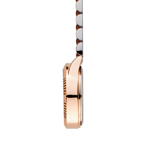 Annie Apple Nurses Fob Watch - Callista - Marble/Silver/Rose Gold - Link - 35mm