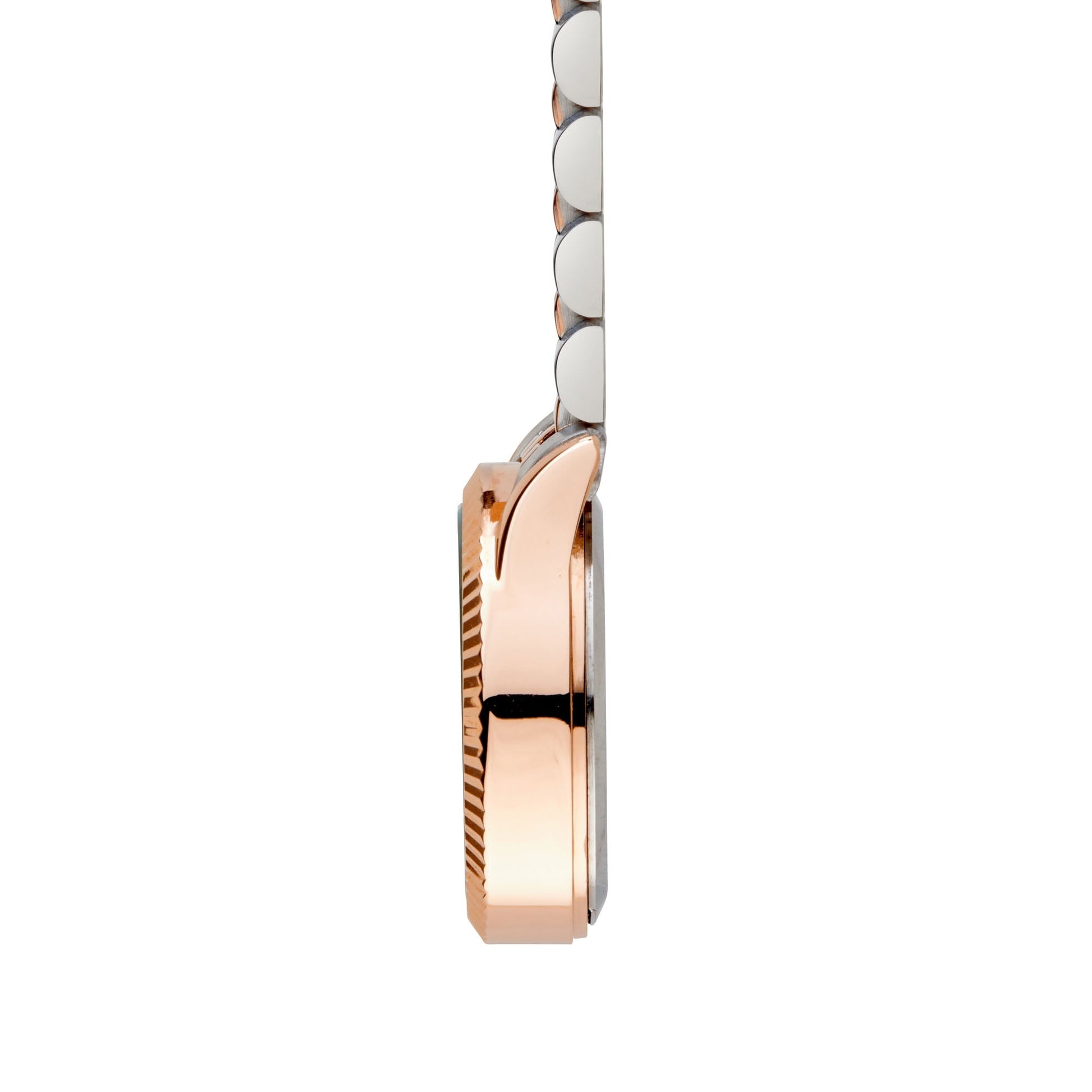 Annie Apple Nurses Fob Watch - Callista - Pearl/Rose Gold/Silver - Link - 35mm