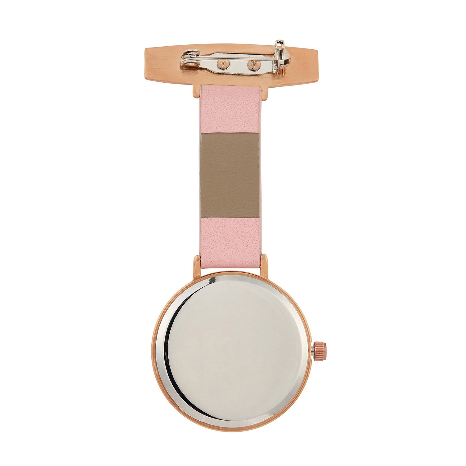 Annie Apple Nurses Fob Watch - Meraki - Pearl/Rose Gold/Pink - Leather - 35mm