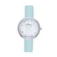 Annie Apple Nurses Fob Watch - Venus - Silver Mesh - Blue Leather - 35mm