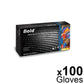 Aurelia Bold - Nitrile Powder Free Non-sterile Examination Gloves - Black, Box Of 100 - Extra Large