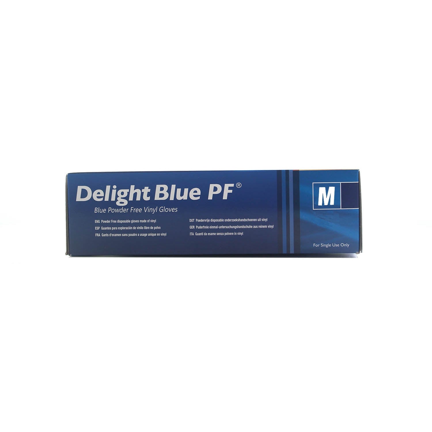 Aurelia Delight Blue PF Vinyl Powder free examination gloves M (Box of 100)