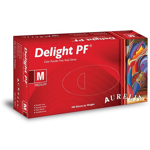 Aurelia Delight® 100 Powder-Free Vinyl Examination Gloves - Extra Large (100)