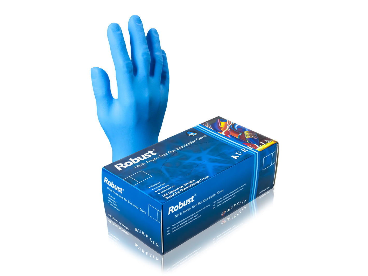 Aurelia Robust Nitrile Powder Free Gloves - Extra Large - Pack of 100