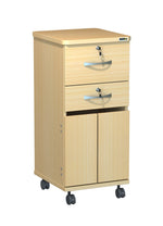 Axis Bedside Locker - Locking Top and Middle Draw - Bottom Doors